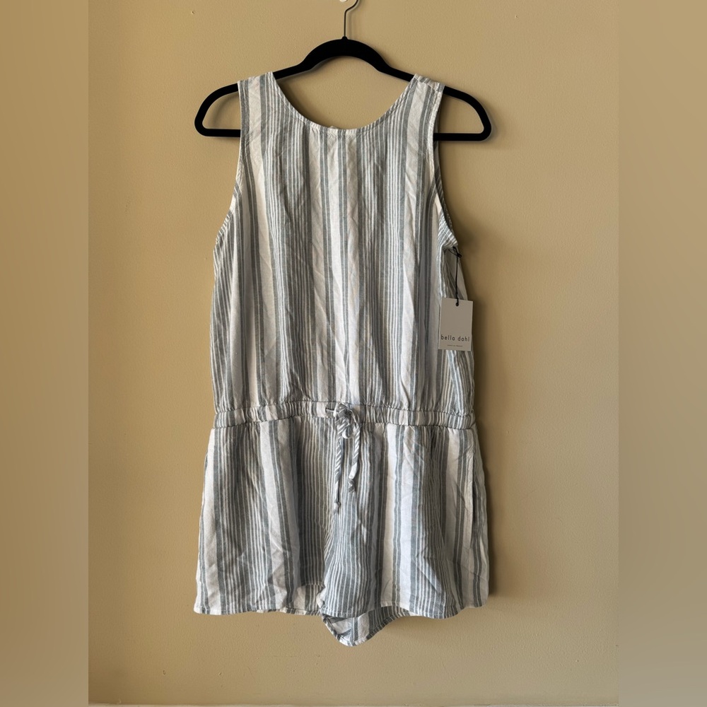 Striped Sleeveless Romper